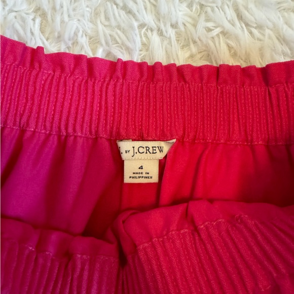 J.Crew Scalloped Pink Mini Skirt Hot Pink Mini Skirt Scalloped Skirt - Picture 4 of 6
